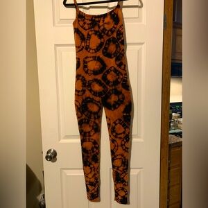 Reverse dye one piece, bodycon Jump Suit